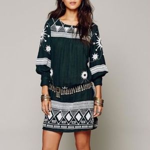 ‼️FINAL SALE‼️ Free People Green Embroidered Dress